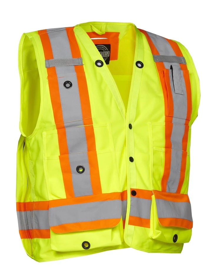 Hi-Vis Surveyor's Vest Lime - 2XL